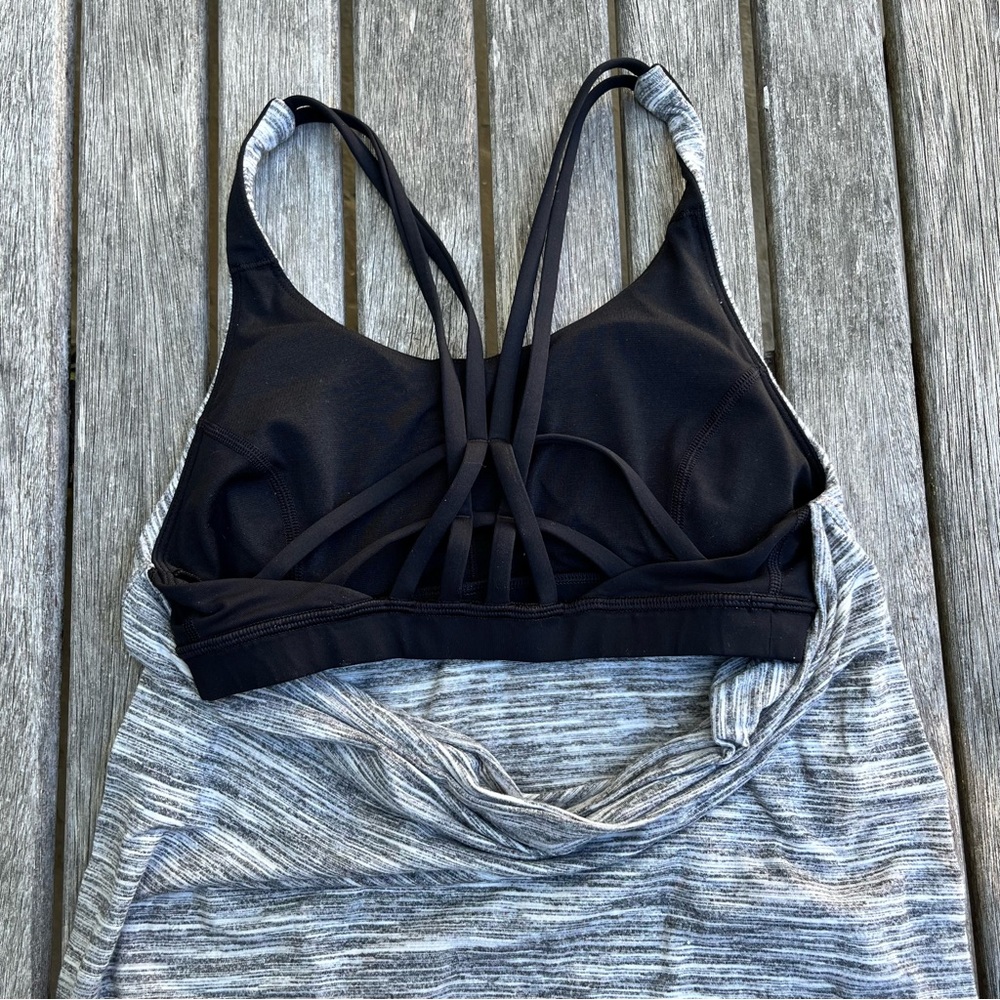 Lululemon Moment To Movement 2-In-1 Tank 2 Gray Black - Picture 3 of 7